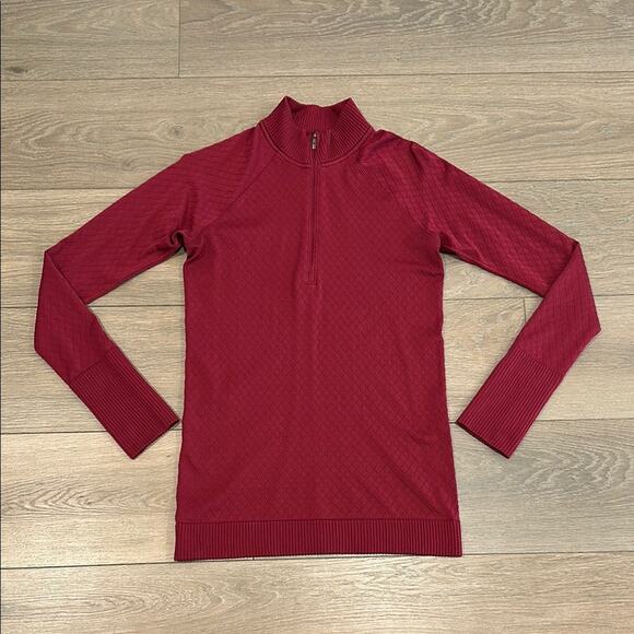 LULULEMON Star Ruby Rest Less 1/2 Zip Long Sleeve Active Pullover Run Top Sz 6 - Picture 2 of 13